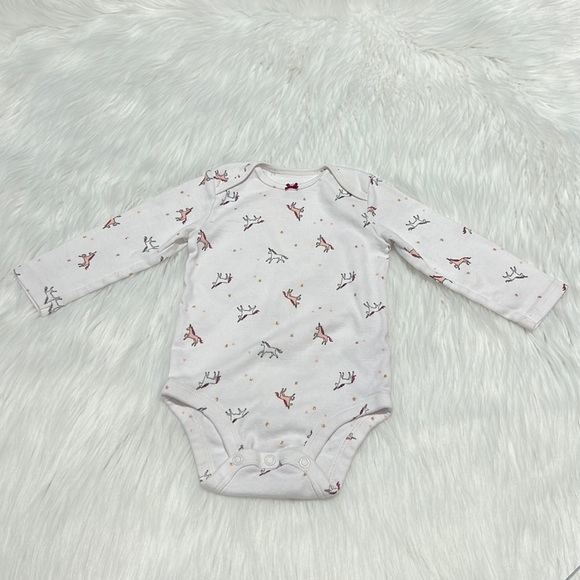 💝 10/$10 💝 Unicorn Long Sleeve CARTER'S Onesie Size 12 months - Picture 2 of 9